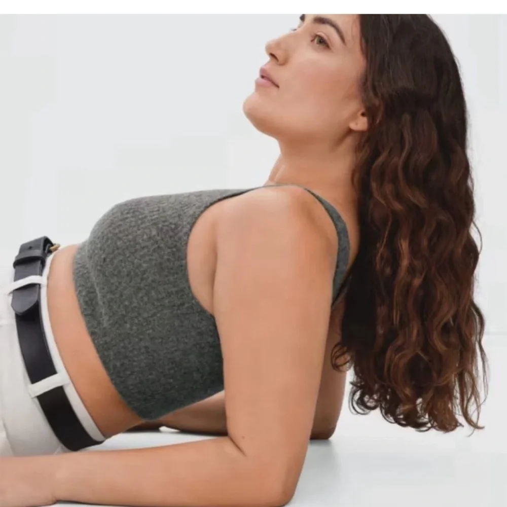 NWT Everlane The Cozy Stretch Tank Wool Alpaca Yak Blend Cropped Tank Top XS - Picture 5 of 14